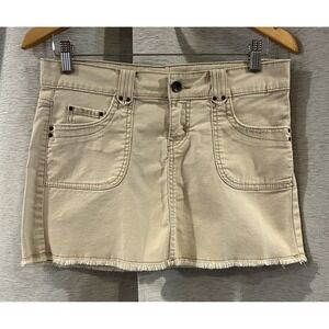 Jordache Vintage Khaki Lo-Rise Stretch Mini Skort Size 5/6 Y2K‎